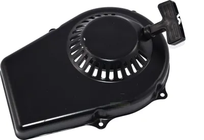 A black starter recoil assembly for a generator.