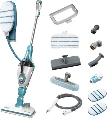Image de BLACK+DECKER Balai Vapeur 1300W Multifonctions avec Gant Steamitt et 12 Accessoires