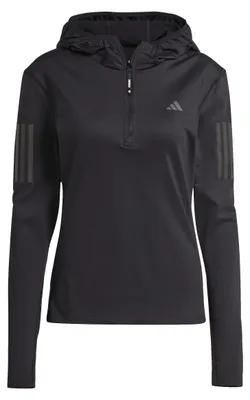 Produktbild von adidas Damen Own the Run Winterized Hooded Half-Zip, Black, XXS