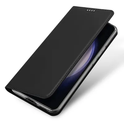 Zdjęcie produktu dla Etui do Samsunga Galaxy S23 FE ze skórypoliuretan z miejscem na kartę - czarne