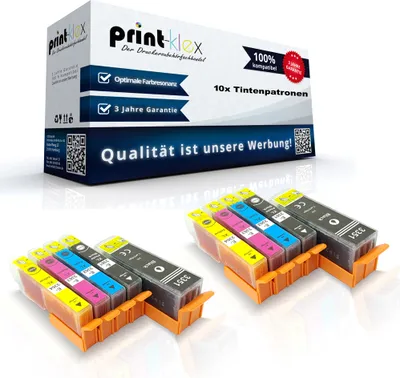 Produktbild von 10x kompatible XXL Tintenpatronen für Epson Expression XP 635 Expression XP 830 T 3351 T 3361 T 3362 T 3363 T 3364 Black Cyan Magenta Yellow - Premium Plus Serie