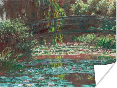 Produktbild von MuchoWow® Poster Seerosenteich - Gemälde von Claude Monet 120x90 cm - Wandbild