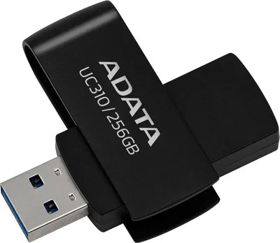 Zdjęcie produktu dla ADATA UC310, 256 GB, USB Typu-A, 3.2 Gen 1 (3.1 Gen 1), 100 MB/s, Obrotowy, Czarny