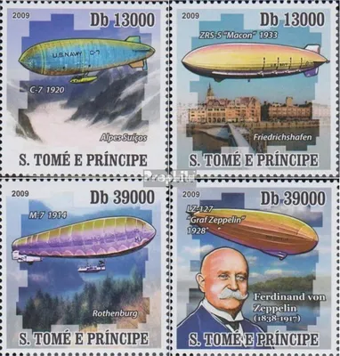 Produktbild von Briefmarken Sao Tome e Principe 2009 Mi 4063-4066 (kompl.Ausg.) postfrisch Luftschiffe
