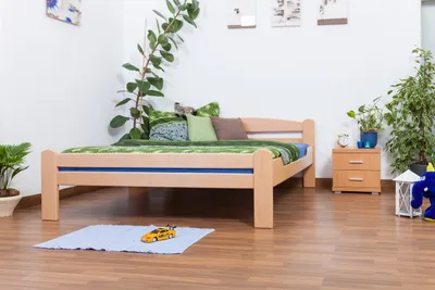 Produktbild von Doppelbett "Easy Premium Line" K4, 160 x 200 cm Buche Vollholz massiv Natur