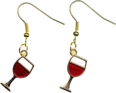 Produktbild von Weinglas Ohrringe Wein Miniblings Weinohrringe Rotwein Weingläser Metall