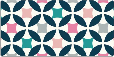 Produktbild von Schreibtischmatte Tischunterlage 120x60 cm Mauspad - Pastellretro-Muster