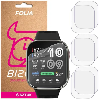 Produktbild von 6x Schutzfolie für den Bildschirm für Amazfit Bip Max, Bizon Watch HydroFlex