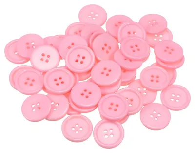 50 Nähknöpfe aus Harz, 23 mm, 4 Löcher, rosa