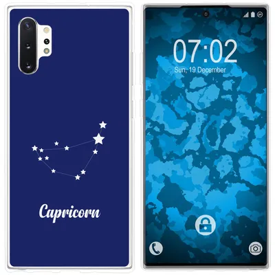 Produktbild von PhoneNatic Case kompatibel mit Samsung Galaxy Note 10+ Silikon-Hülle SternzeichenCapricornus M7