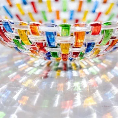 Produktbild von Famanu Glasschale Handbemalt - 24,8 cm, bunt, für Salate und Obst