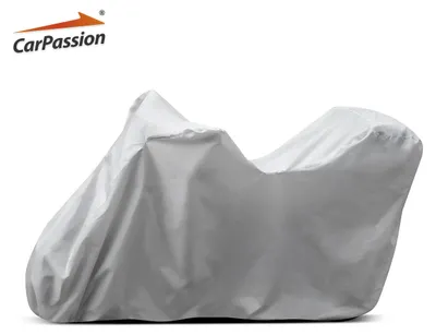 Productafbeelding van CarPassion Motorhoes - Beschermhoes - Waterdicht & Vorstbestendig - Maat S - Grijs - 205 x 90 x 120 cm