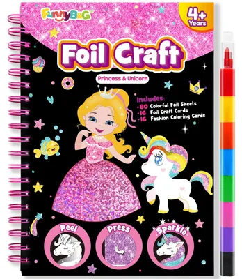Obrázek produktu pro Fóliová umělecká aktivita pro děti, kreativní sada pro děti, motiv princezna
