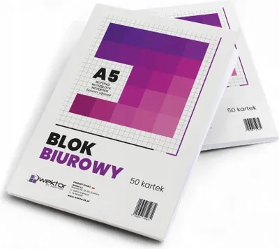 Obrázek produktu pro Kancelářský blok A5, čtverečkovaný, 50 listů