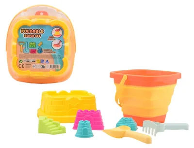 Immagine prodotto di Secchiello da spiaggia pieghevole Johntoy con accessori - Set da spiaggia