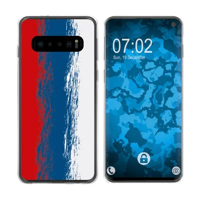 Produktbild von PhoneNatic Case kompatibel mit Samsung Galaxy S10 Silikon-Hülle WM Russland M9
