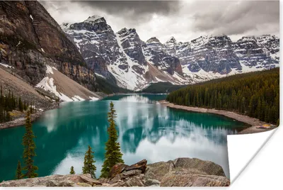 Produktbild von MuchoWow® Poster Moraine Lake im Banff National Park in Nordamerika 180x120 cm - Fotoplakat