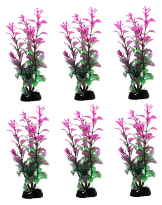 Produktbild von 6 Stück Aquariendekoration Wasser-Algenverzierung Simulierte Brunnen und Pflanzen für ein Aquarium, Künstliche Aquarienpflanzen Dekorationen für Aquarien
