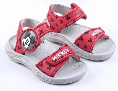 Produktbild von Disney Mickey Maus Kinder Sandalen Latschen Hausschuhe Klett – Bunt / 25