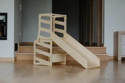 Image de Jouet 3 en 1, table et balançoire pour enfants, laqué blanc
