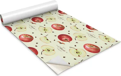 Produktbild von Selbstklebende Möbelfolie - Dekorationsfolie - Tischmöbel - Zuschneidbar - Rote Äpfel - 100 x 50 cm