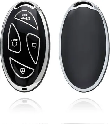 Produktbild von Dutch Shield - TPU Autoschlüssel Hülle für das Hyundai Schlüssel -  Schutzhülle Schlüsselhülle Cover L7 Grau, Schwarz
