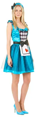 Produktbild von Süsse Märchen-Prinzessin Damenkostüm Alice blau-weiss-schwarz - M