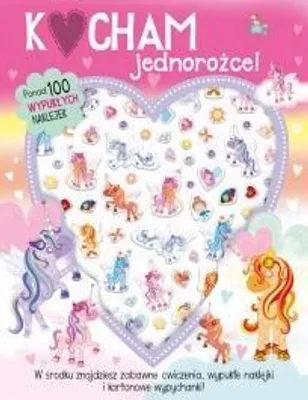 Image de Książeczka z naklejkami - Kocham Jednorożce - ponad 100 wypukłych naklejek