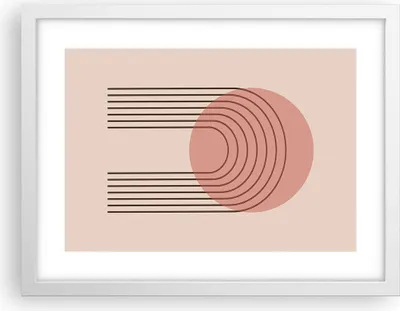 Produktbild von Gerahmtes Poster - Weißer Rahmen - Abstraktion Minimalismus Kreide - 40x30 cm - Wand Bild - Wanddeko - Wandbilder - Kunstposter - Wandposter - Bilderrahmen - Bilder - Kunstdruck - P2WAA40x30-4446