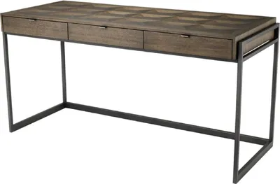 Produktbild von Casa Padrino Luxus Schreibtisch mit 3 Schubladen Braun / Bronze 150 x 60 x H. 75,5 cm - Büromöbel
