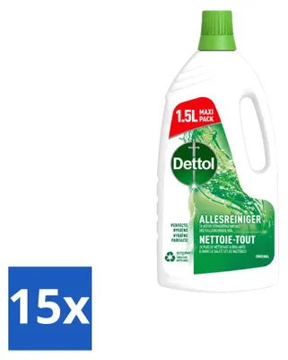 Produktbild von 15 x Dettol Original Allesreiniger - 1,5 l - Vorteilspackung - 15 Stücke