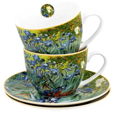 Zdjęcie produktu dla Zestaw 2 Filiżanek 250 ml Van Gogh Irises do Kawy Herbaty