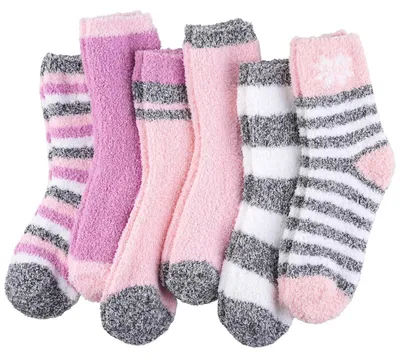 Obrázok produktu pre Teplé dámske ponožky na zimu, plyšové, vhodné na spanie, ružové, veľkosť 36-42