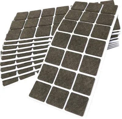 Produktbild von Adsamm® | 210 x selbstklebende Filzgleiter / Braun / 30x30 mm / quadratisch / Möbelgleiter aus Filz mit 3.5 mm Stärke