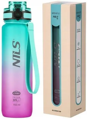 Produktbild von NILS CAMP Trinkflasche 950ml BPA-frei Tritan mit Fruchteinsatz