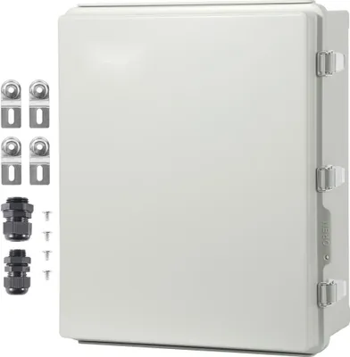 Obrázok produktu pre Elektrická rozvodná skrinka na vonkajšie použitie - Elektrický kryt z ABS plastu - Západka z nehrdzavejúcej ocele - IP67 - 13,78 x 9,84 x 5,90 palca - Prachotesný a vodotesný - Elektrický