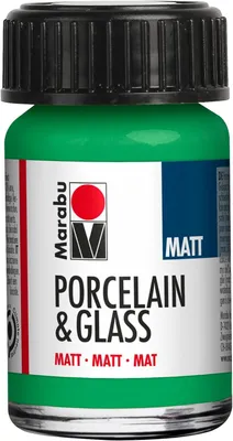 Produktbild von Marabu Farbe "Porcelain & Glass" matt 15 ml apfel