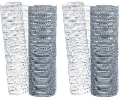 Productafbeelding van 2 Stuks Decoratief Gaaslint 25 cm x 25 cm Zilver