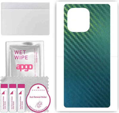 Produktbild von apgo Rückseite Schutzfolie, Skin, kompatibel mit Honor 70 Lite, Hinten Displayschutzfolie aus Vinylfolie, kratzfest, einfache Montage - Kohlenstoff-Chamäleon CAKA1