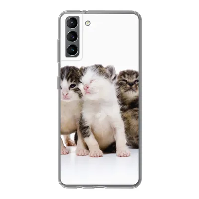 Produktbild von MuchoWow® Handyhülle Schutzhülle Hülle für Samsung Galaxy S21 Plus Katze - Haustiere - Fell - Porträt Silikon Softcase Handy Hülle - Handy-Tasche