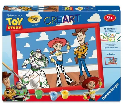 Productafbeelding van Ravensburger – CreArt Kids 18x24cm – Paint by Numbers – Toy Story – Paint by Numbers Kit – Ages 9+ – 12023347