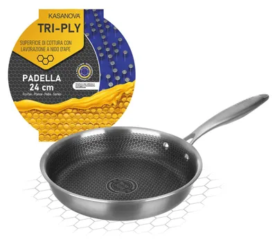 Dreilagige Bratpfanne 24 cm, Antihaft, für Induktion