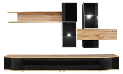 Produktbild von Designer Wohnwand Modern Design Wohnzimmer Luxus Möbel Wand Regale Neu