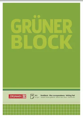 Obrázek produktu pro BRUNNEN 1052438 Blok "Zelený blok" A5 kostkovaný