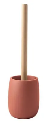 Obrázok produktu pre Spirella – WC kefka Sven, vyrobená z polyresínu, rozmer 10 x 35 cm. Zabezpečuje efektívne čistenie, má moderný dizajn a elegantné vyhotovenie, je ľahko čistiteľná, odolná a spoľahlivá. Farba: svetloružová