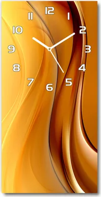 Produktbild von Wanduhr aus Glas – 30x60 cm - Glasbild - Glasuhr - Gehärtetes Glas -Wellenabstraktion