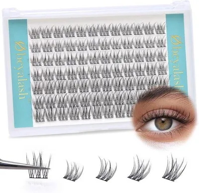 Produktbild von Famanu Wimperncluster C Curl - 84 Stück für DIY Wimpernverlängerungen