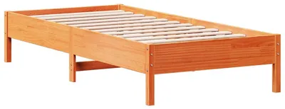 Produktbild von vidaXL Massivholzbett ohne Matratze Wachsbraun 90x200 Kiefernholz