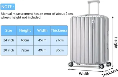 Imagen del producto de Funda transparente para maleta, de 28 pulgadas, para proteger el equipaje, ideal para viajes
