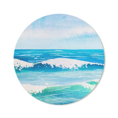 Produktbild von MuchoWow® Mauspad Mousepad Golf - Meer - Aquarell 20x20 cm - Mousepads - Maus Mat - Pad - Mausunterlage - Schreibtischmatte